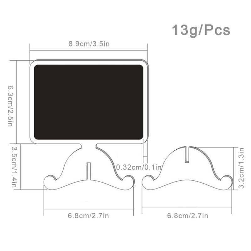 Mini Chalkboard Standing 10 Packs Wooden White Framed Chalkboard Labels with Easel Stand Blackboard for Food Cards