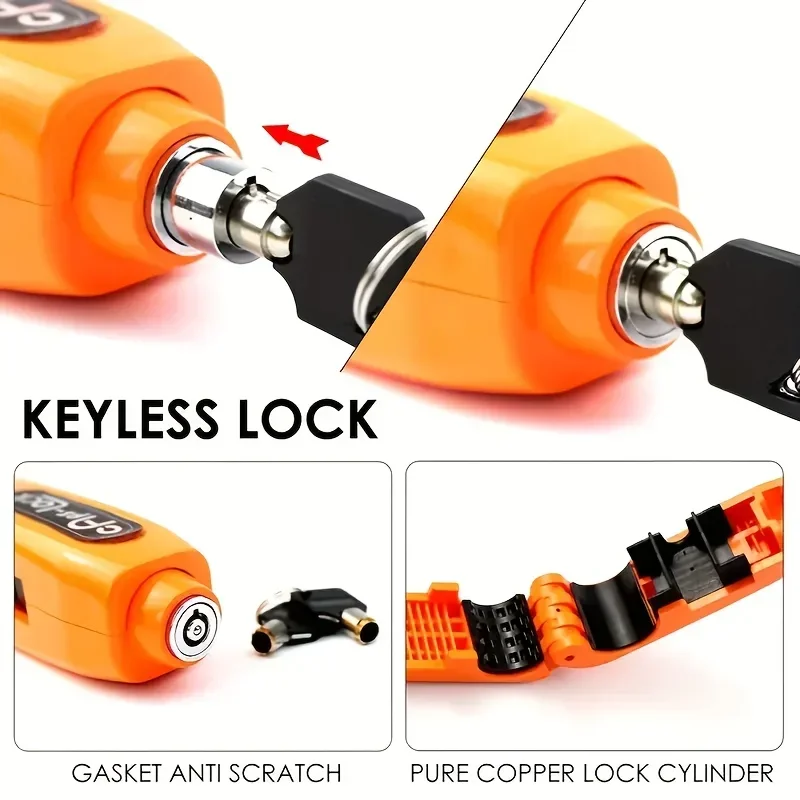 Mini Electric Vehicle Bike Anti-Theft Lock Set Bicycle Brake Handlebar Grip Cycling Horn Throttle Lock for Scooter Motorcycle