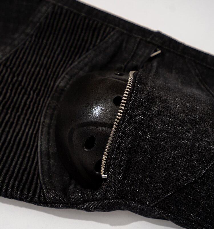 Motorsykkel bukser kne med glidelås beltebeskytter motorsykkel motorsykkel denim jeans bukser terrengsykkelbukser