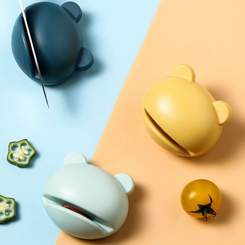 Keuken huishoudelijke slijper keukenmes lemmet multifunctionele slijpsteen schattige vorm multifunctionele slijpsteen