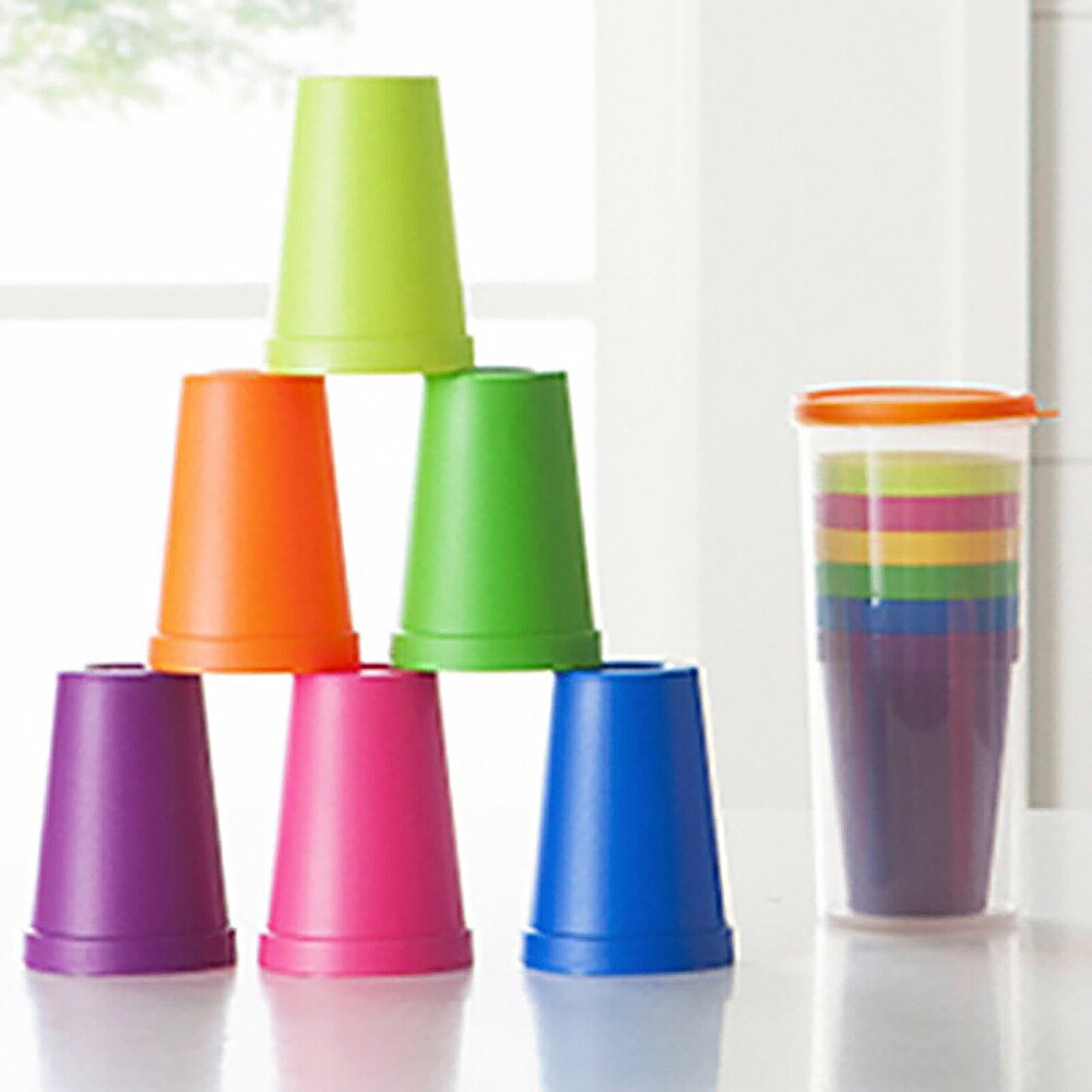 7 stuks/set 7 kleuren draagbare regenboog pak beker picknick toerisme plastic bekers mok plastic bekers watergevecht set kinderen drinkbeker