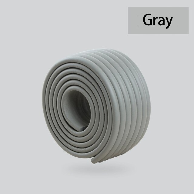 2m baby barnsäkerhet bord hörnskydd skydd barn skum stötfångare kollision breda kuddremsor glas skrivbord kant krockbygel: Grå