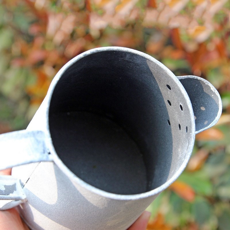 Flores cubo barril de Metal jarrones Estilo Vintage adornos de jardinería para el hogar Retro Metal artesanía arreglo de flores