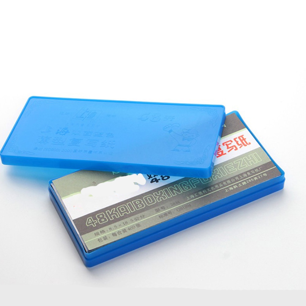 400 stk/kasse 2834 48k 8.5 cmx 18.5cm blå carbon stencil transfer papir dobbeltsidet hånd pro kopimaskine sporing hektograf repro