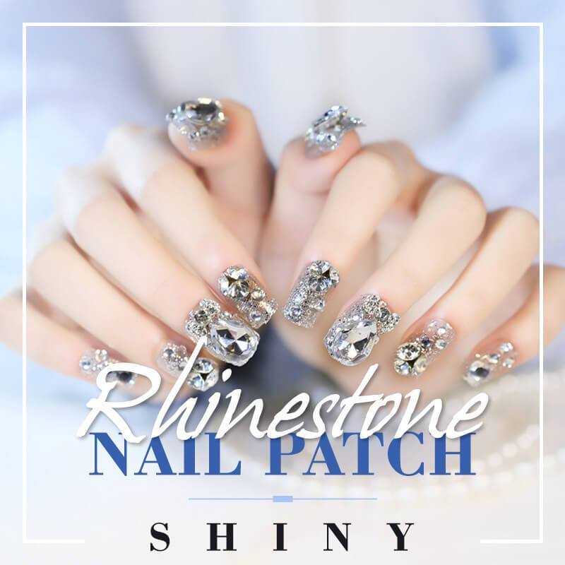 24 Stks/set Shiny Rhinestone Nail Patch