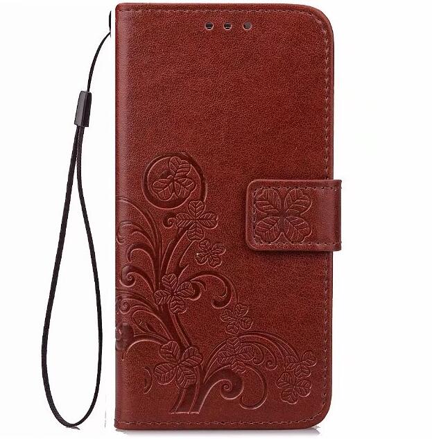 Abdeckung Telefonkasten Für Nokia Lumia 930 5,0 "N930 Flip Pu-leder TPU Shell Klee Diamant Stil Holster Tasche Kick High: Brown