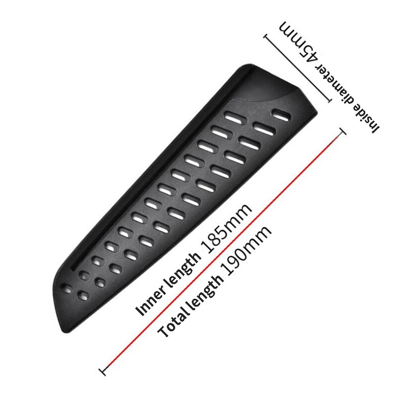 1pcs Black Plastic Kitchen Knife Blade Protector Cover For 3.5-10 Inches Knife Cover: N3