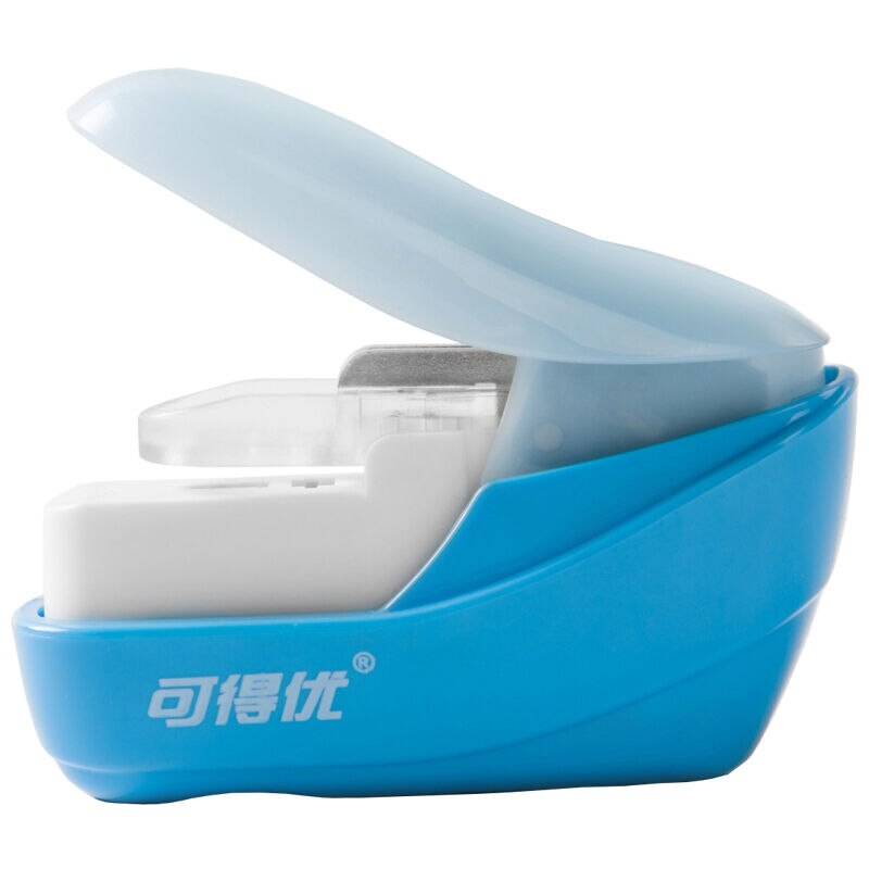 Handheld Stapleless Stapler Without Staples Free Stapler School Paper Staplers Office Bookbinding Supplies: Blue