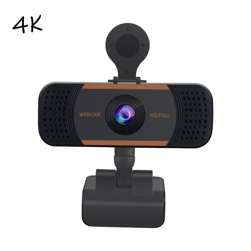 Universele Hd 1080P Gratis Drive Webcam Met Microfoon 4K Hd Camera Voor Live Conferentie Computer Randapparatuur Webcams: 4K Orange
