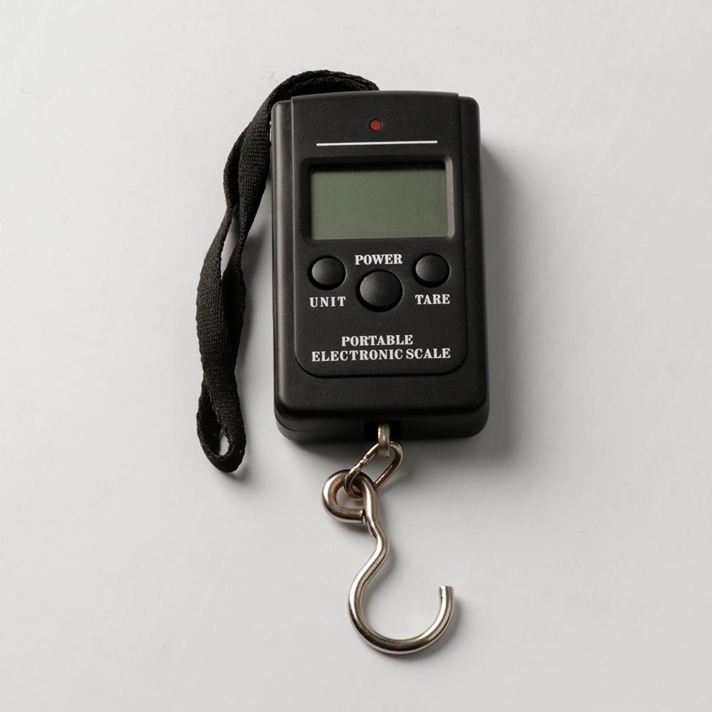 Báscula Digital portátil de 40kg/10g para equipaje de pesca, herramienta de peso de cocina, balanza de gancho electrónica colgante de acero para viaje