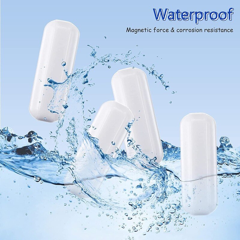 16 Pieces PTFE Magnetic Stirrer Mixer Stir Bar, White Color, Stir Rod Magnetic, Laboratory Bar, Stir Plate Magnet