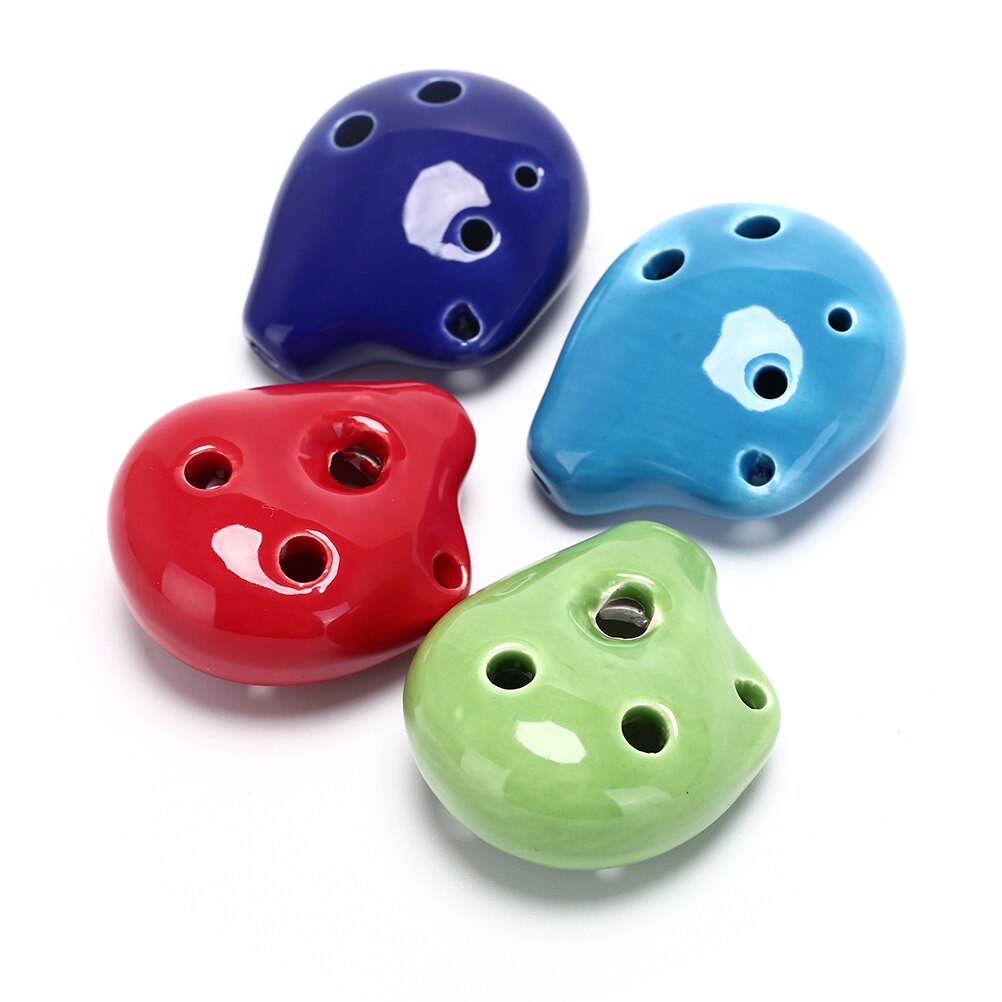 Mini Ocarina Fluit Kid 'S Speelgoed Muziekinstrumenten Ocarina Fluit 6 Gat Sopraan C Keramische Flauta Ocarina Van Tijd