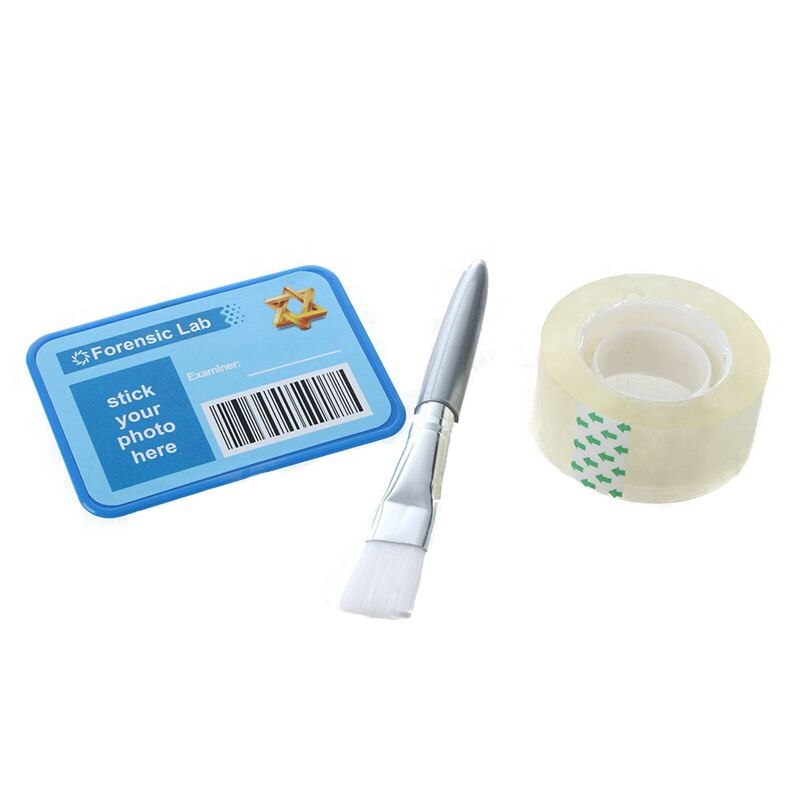Vingerafdruk Set Detective Experimenten Speelgoed Met Stempel Pads Vergrootglas Borstel