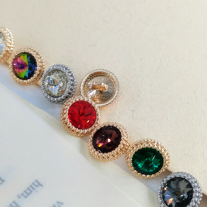 boutons à coudre couture materiel accessoires couture bouton bouton couture Boutons ronds en strass de , 12.5/15/18/21MM, boutons de en métal doré pour vêtements, accessoires de couture, bricolage
