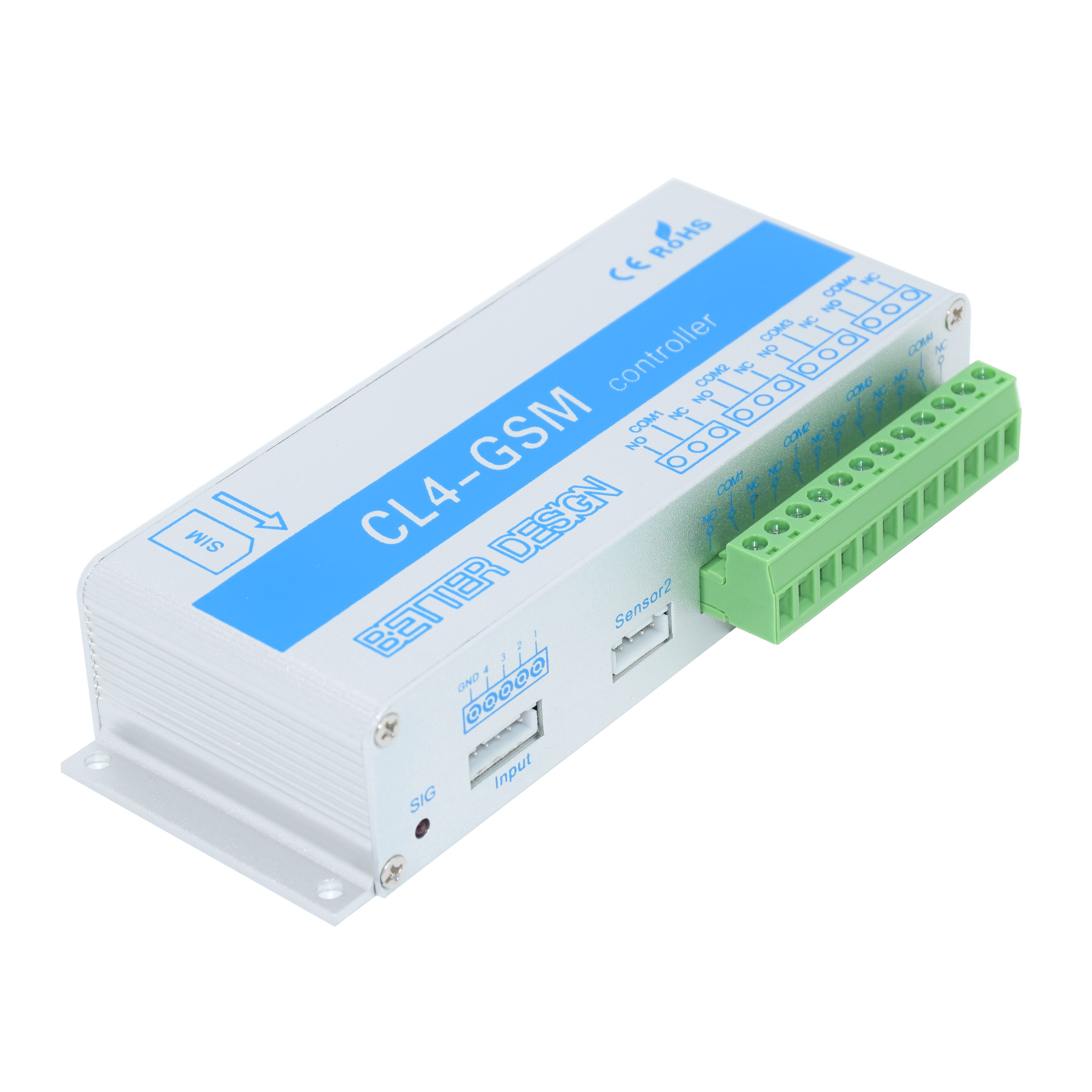 Wireless GSM SMS Remote Schalter Controller Modul CL4-GSM 4 Weg Relais Ausgang Für AUF/OFF High-power AC motor elektrische lock