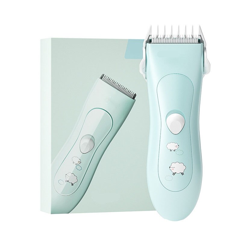 Elektrische Usb Oplaadbare Baby Haar Trimmer Tondeuse Baby Haar Zorg Snijden Remover Rustig Waterdichte Kids Infant Haar Scheerapparaat: green