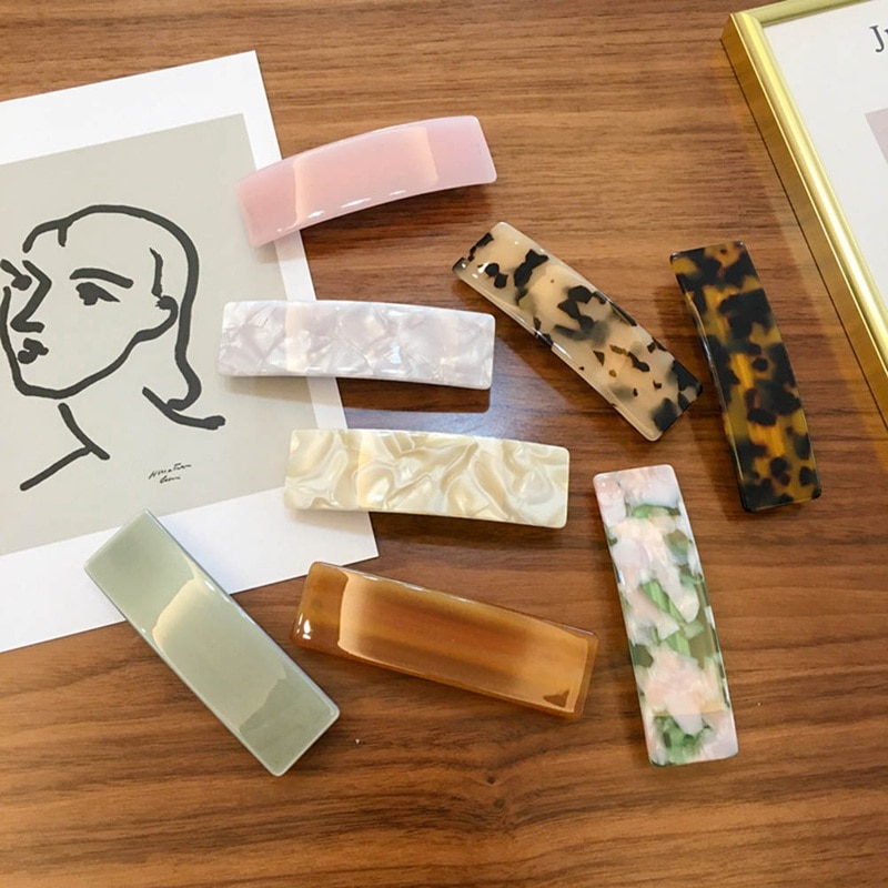 De francés mediano, horquilla Rectangular con Clip para el pelo, pasador, tocado con horquillas, accesorios, utensilios de estilismo para el cabello de belleza 1 pieza