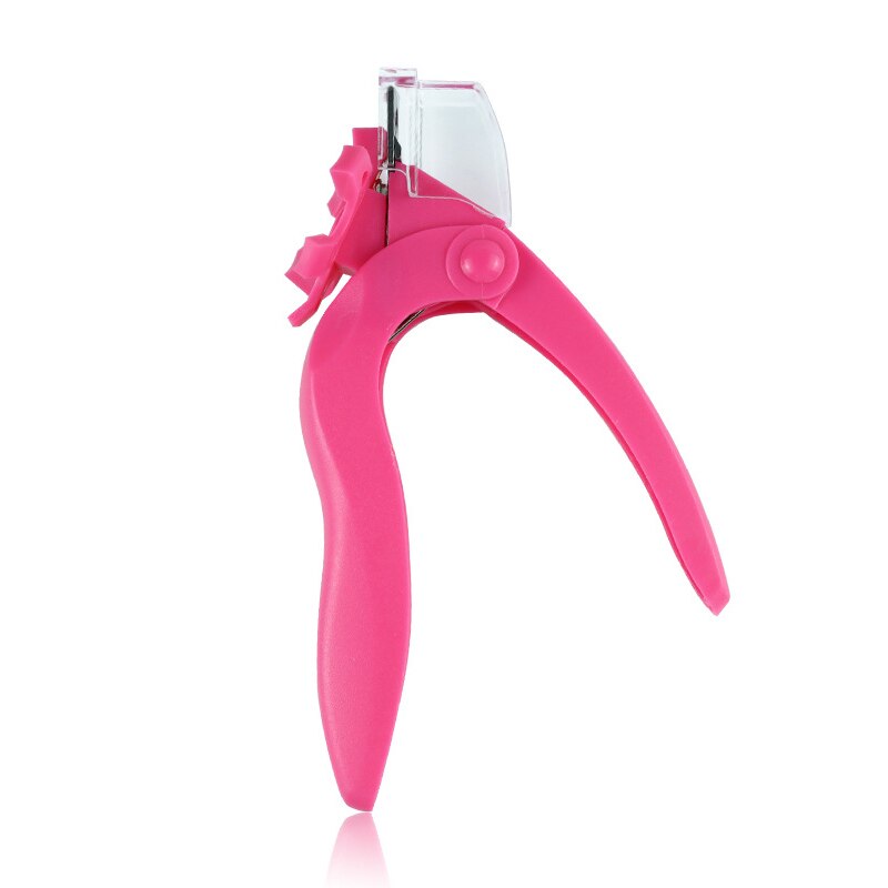 Triple Cut Acryl Tip Cutter Met Catcher &amp; Meten Wijzerplaat (6 Size Opties) professionele Acryl Nagelknipper-Nail Tip Cutter: Rose Red