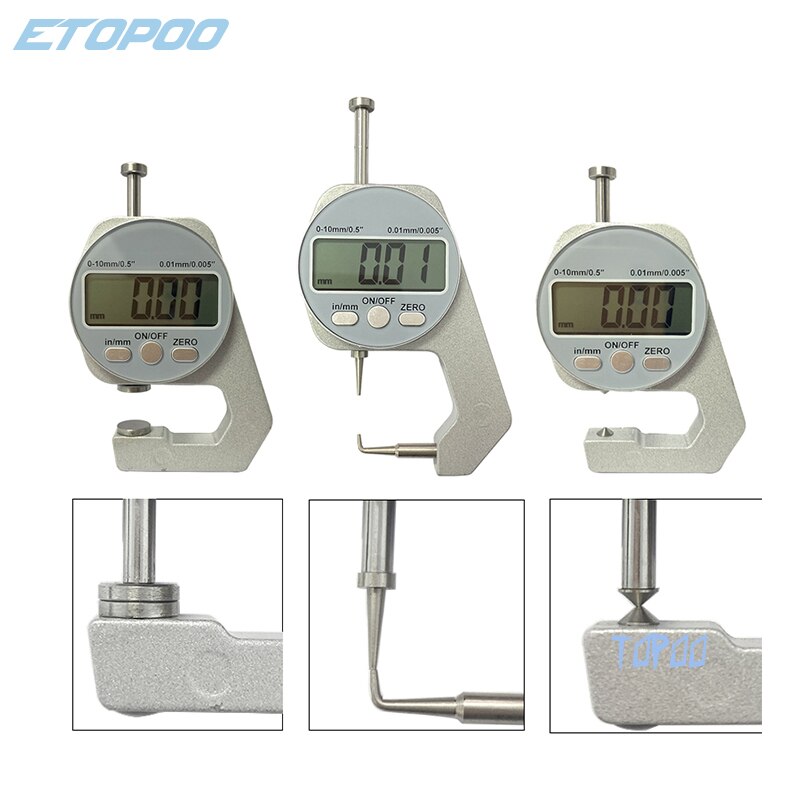 Digital Thickness Gauge Measuring Tools Electronic Thickness Meter Measure Thickness Of Paper Cloth Thin Metal Micrometer 0.01mm