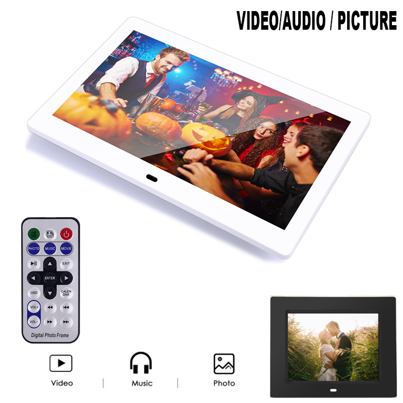 10,1 zoll Ultradünne Led-bildschirm Digitale Foto Rahmen HD 1024x600 Elektronische Bild Player Musik Video Volle Funktion Gute