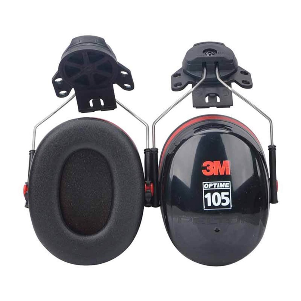 3M H10P3E Noise-proof Earmuffs NRR 27dB Noise Reduction Ear Muffs Hanging Helmet Earmuffs Hearing Protection for Industrial Use