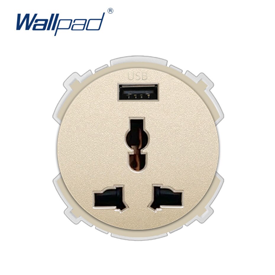 Wallpad usb multifunktion 13a vægstik funktionstast kun elektrisk væg stikkontakt stikkontakter 5v 2100ma