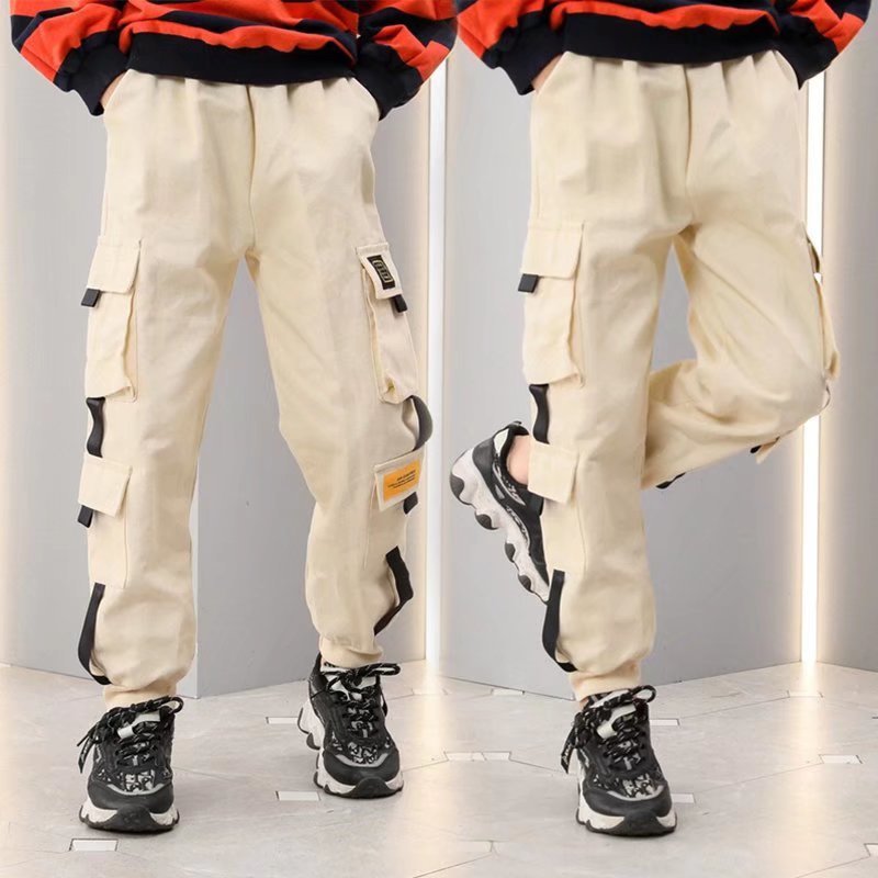 lato kieszeń Sporty Spodnie nastolatek chłopcy dziewczyny biodro-chmiel taniec spodnie ładunek harem Spodnie sport biegaczy dzieci Spodnie dla chłopcy