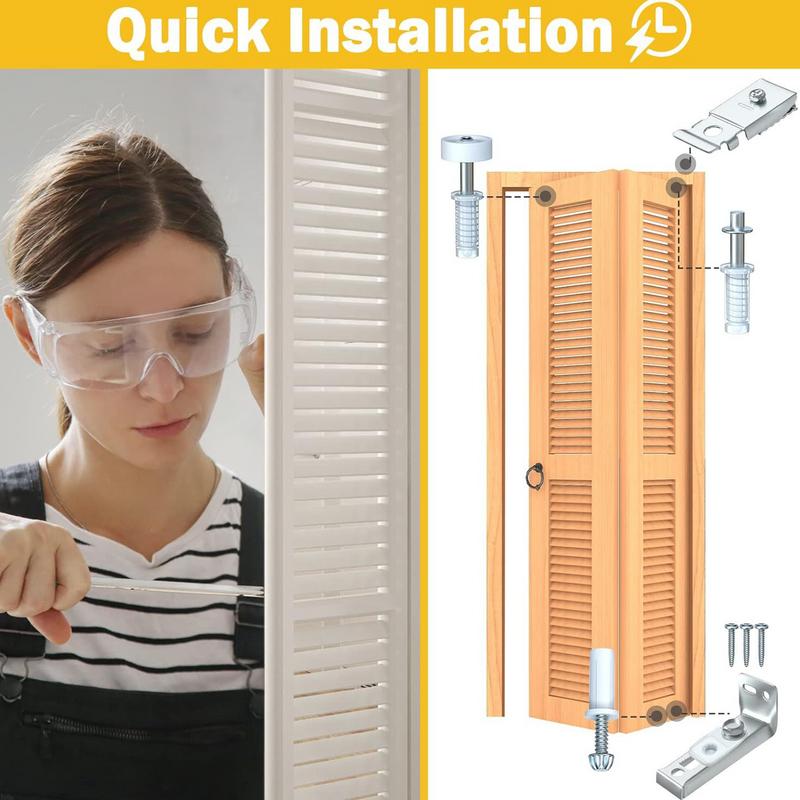 Piezas de repuesto para puerta corredera de armario, accesorios de riel de puerta plegable, 20 piezas
