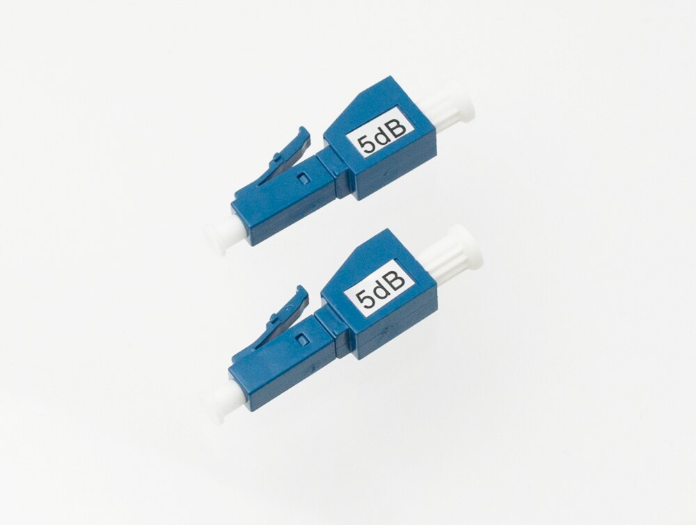 5pcs LC/UPC Single Mode Male-Female Plug-in fixed Fiber Optic Attenuator plastic male FTTH Fiber Attenuator Adapter