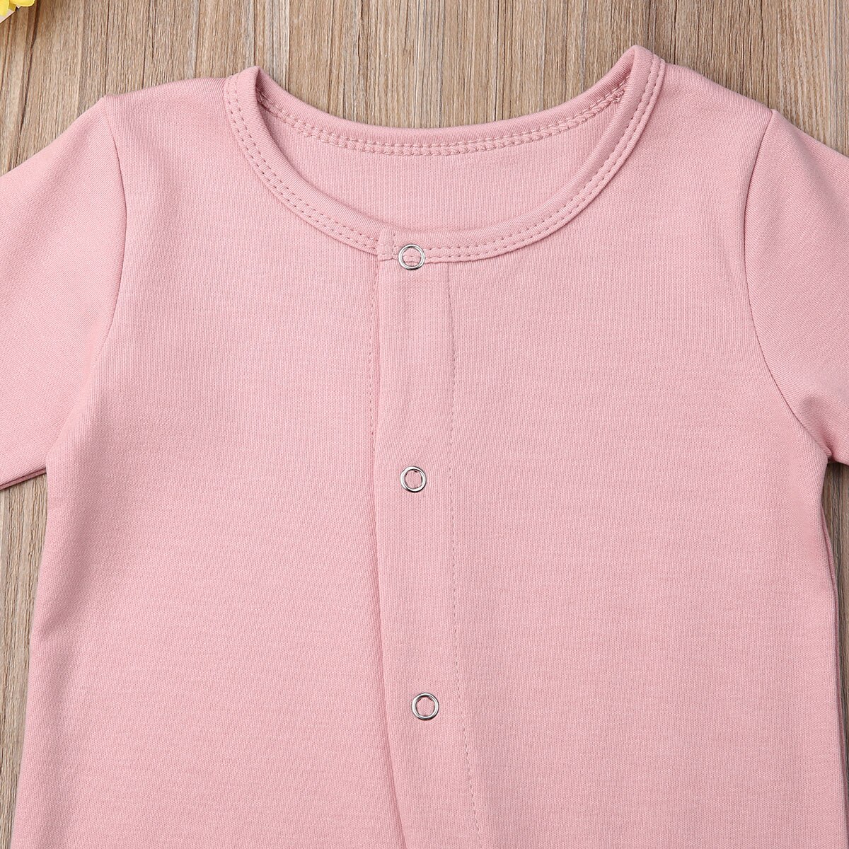 Lente Herfst Baby Baby Footies Meisjes Jongens Lange Mouwen Effen Katoenen Footies Outfits Kleding