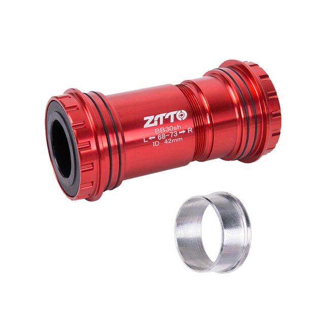 ZTTO prasa rowerowa pasuje robić wspornika dolnego oś BB30 24 adapter łożyska ceramiczne robić roweru szosowego MTB 24mm mechanizm korbowy: BB30-24 czerwony-GXP