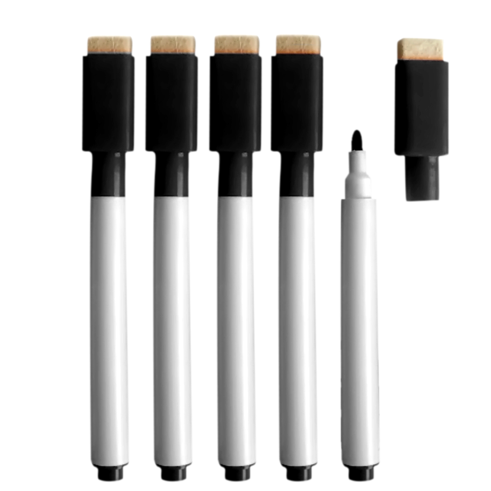 10 stks/set Herschrijfbare Witte Boord Dry Erase Markers Pennen Whiteboard Marker Met Gum Cap Voor School Kantoorbenodigdheden: Black