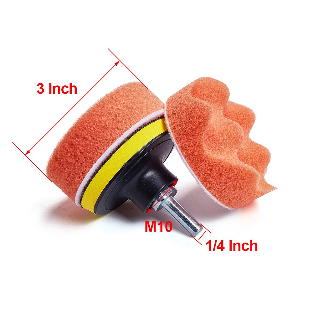7pcs Car Polishing Pad Kit 3 inch For Car polish Tool Buffer Pad Set Waxing Buffing Pad Drill Set