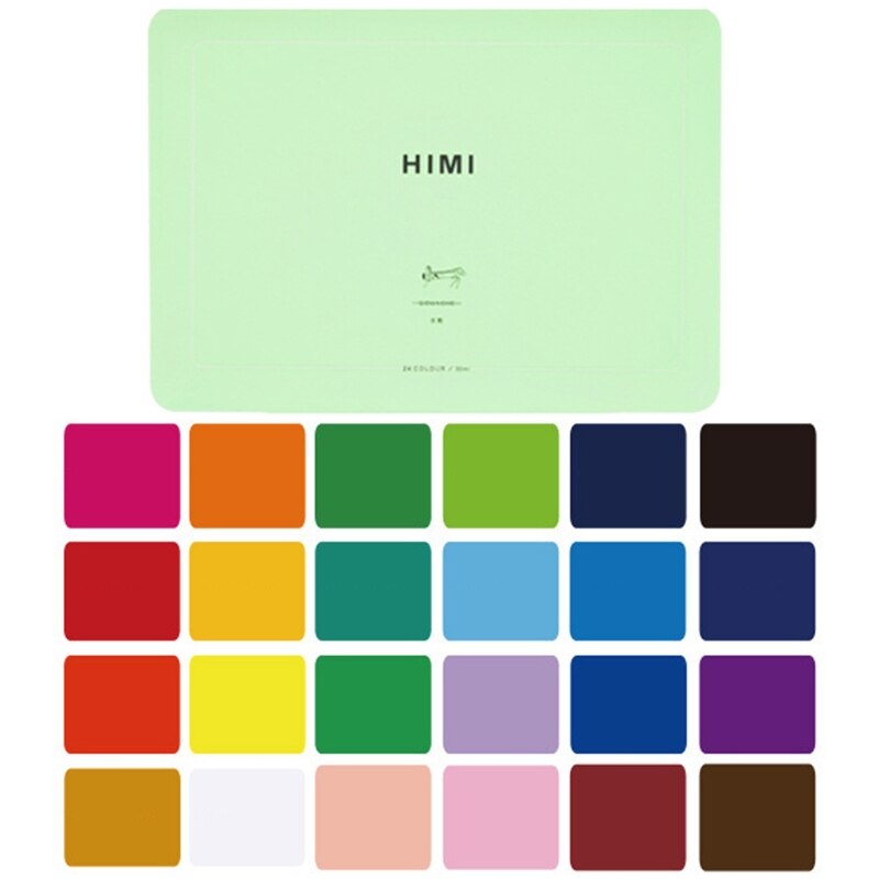 Gouache Set 24 Levendige Kleuren Niet Giftig Schildert Met Draagbare Case Palet