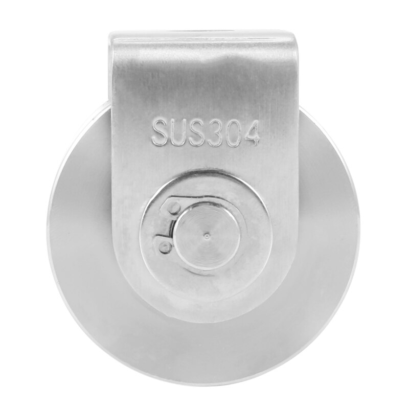 2 Inch V Type Katrol Roller 304 Rvs Schuifpoort Roller Wiellager Voor Material Handling En Moving