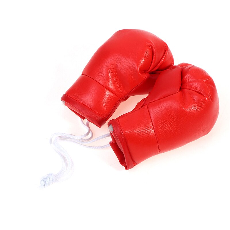 1 par bil boksehandsker hængende spejl læder vedhæng i biltilbehør interiør bil dekoration diy cool ornaments nøglering: Rd