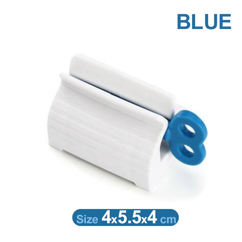 Nouveaux accessoires de salle de bain presse-dentifrice distributeur de pâte à dents presse-Tube nettoyant pour le visage presse support roulant pour enfants: BLUE