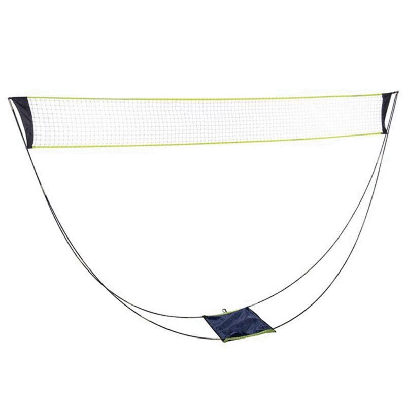 Rede portátil do badminton com suporte leva o saco, rede de badminton do tênis do voleibol de dobramento-configuração fácil para exterior/interno: Default Title