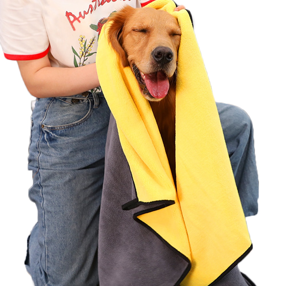 Hurtigtørrende blødt mikrofiberhåndklæde til hunde hvalpe produkter til hunde varmt matte dynebadehåndklæde til kæledyrsmøn: L