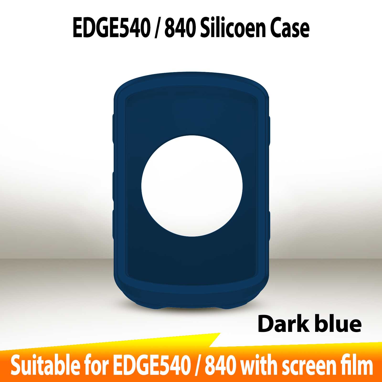 Garmin EDGE 540 840 Case GPS Bike Computer Silicone Cover Rubber Odometer Protective Case + HD Film (For Garmin EDGE540 840)