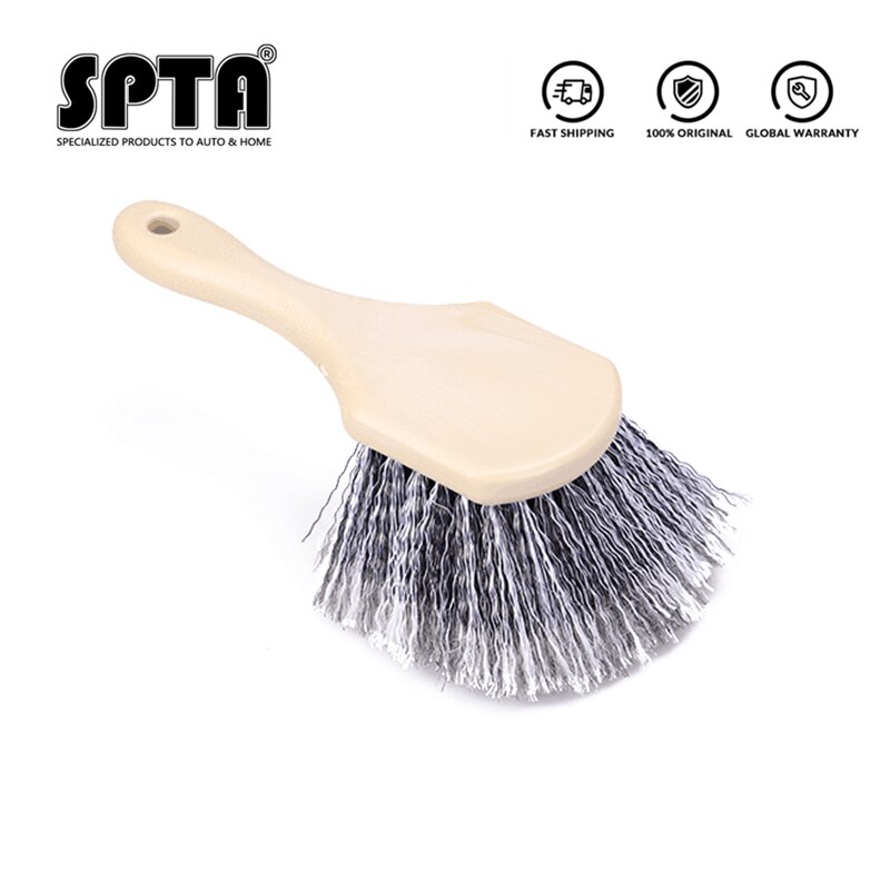 SPTA Car Wheel Brush Auto Detailing Cleaning Brushes for Car Wheel Nylon Bristlets Rim Brush Car Wheel Rim Cleaning Tools