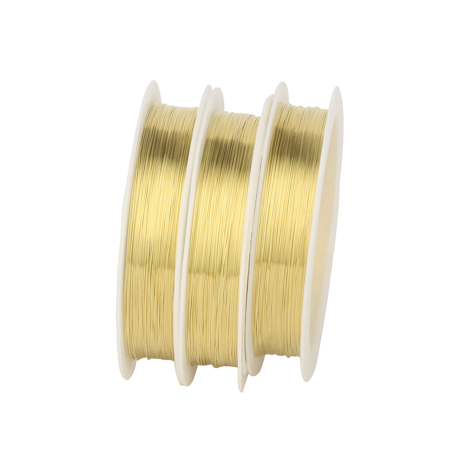 Alambre de cobre de Color rosa dorado y plateado para fabricación de manualidades, 0,2-1mm, para pulsera, collar, abalorios, joyería: 10 mm / Blanco