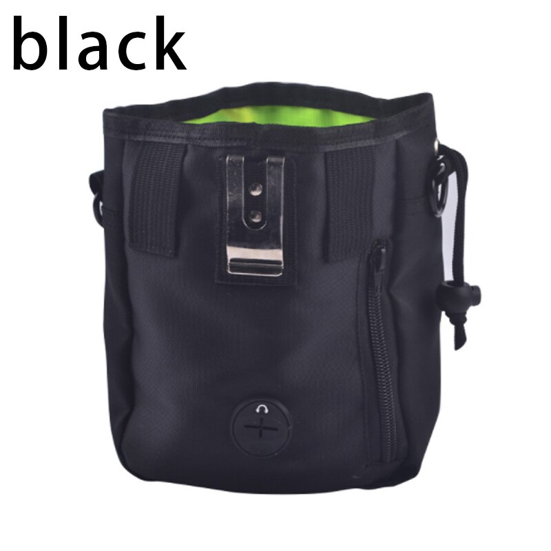 Nueva bolsa de entrenamiento para perro mascota, bolsa de entrenamiento portátil, cebo, cebo, perros, agilidad, bolsa de almacenamiento para alimentos, bolsas de cintura de recompensa: Black
