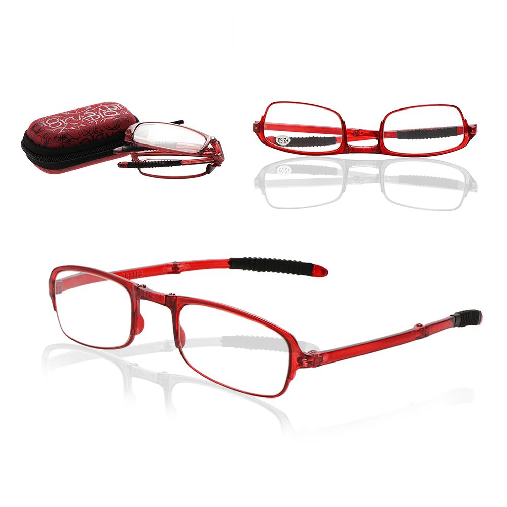 TR90 Ultralight Vouwen Leesbril Unisex Opvouwbare Leesbril Lenzenvloeistof Met Case + 10 Tot + 40 Voor Ouders Vision zorg