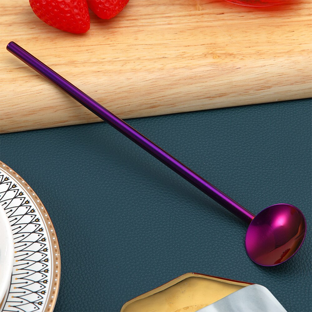 portable 304 stainless steel Straw+Spoon drinking straw milk tea cold drink coarse straw metal cup iron straw for bars/restauran: 1701-D-1