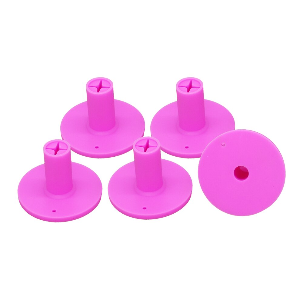 Golf Rubber Tee Holder Set for Golf Driving Range Tee Practice Tool Pack of 5: Pink