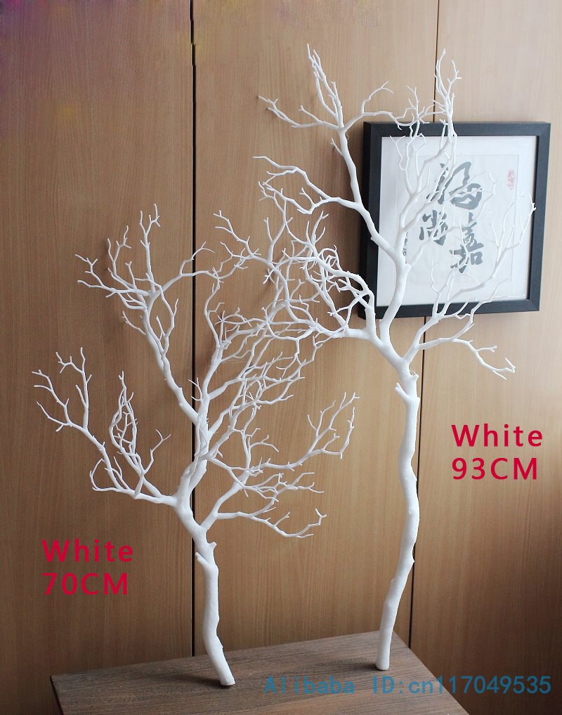 1 stk højde 70cm or 90cm kunstig grøn blå hvid plast lille træ tørret gren plante hjemme bryllup dekoration  f322