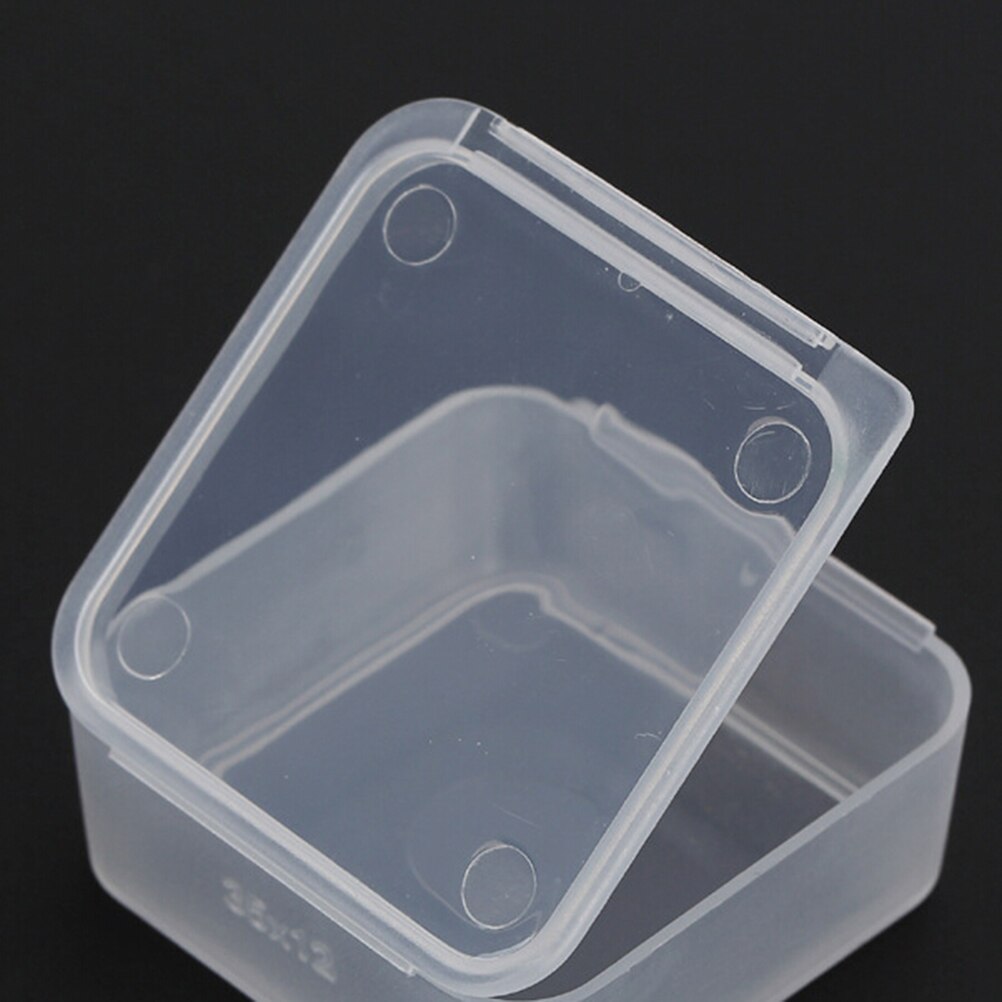 5Pcs/lot Small Square Plastic Clear Transparent Collection Container Case Storage Box Coin Capsules Holders Collecting