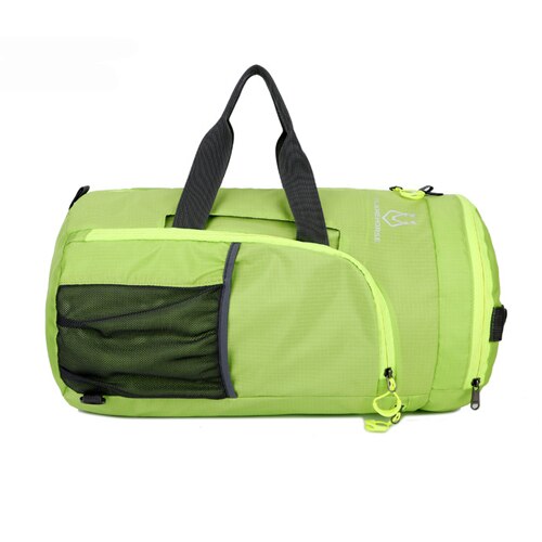 Foldable Sport Bag Polyester Gym Bag For Men Women Pink With Compartments Waterproof Backpack Outdoor Fitness Traveling 20L: green