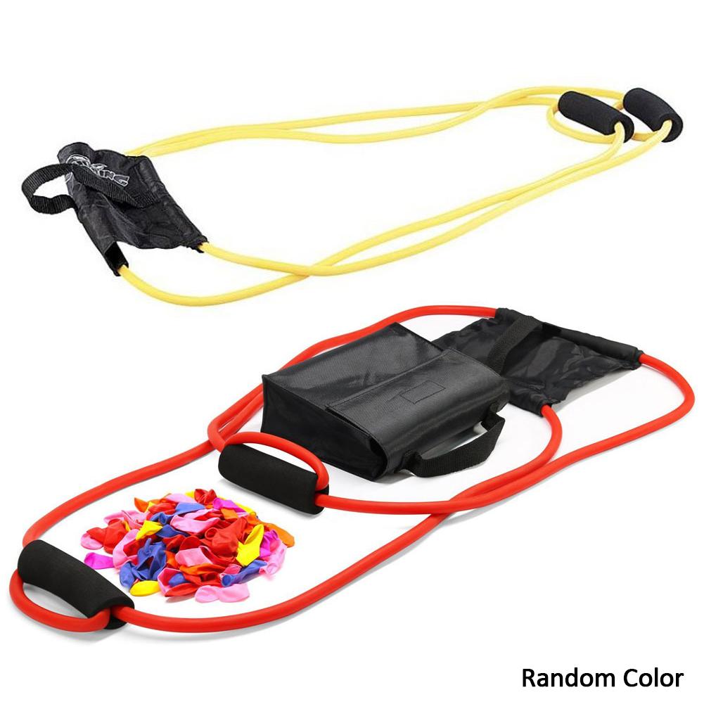Outdoor Water Balloon Launcher Heavy Duty Water Polo Elastic Launch Single Launcher Random Color Includes 100 Water Balloons